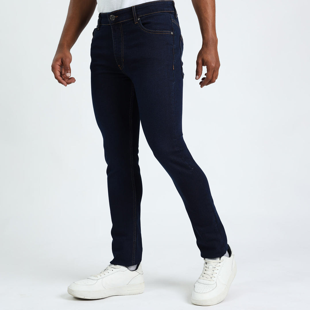 Mens Navy Skinny Jeans.