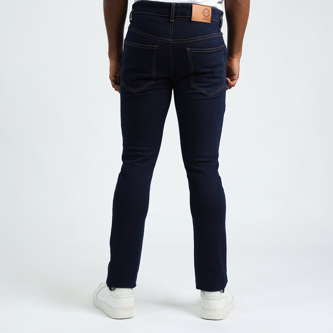 Mens Navy Skinny Jeans.
