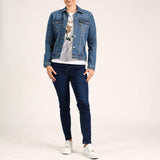LADIES ALORA INDIGO DENIM LONG SLEEVE JACKET