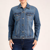 LADIES ALORA INDIGO DENIM LONG SLEEVE JACKET