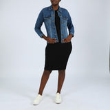LADIES ALORA MID DENIM LONG SLEEVE JACKET