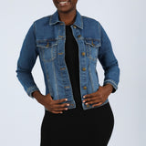 LADIES ALORA MID DENIM LONG SLEEVE JACKET