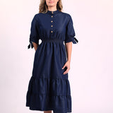 LADIES CIARRA DENIM TIERED DRESS