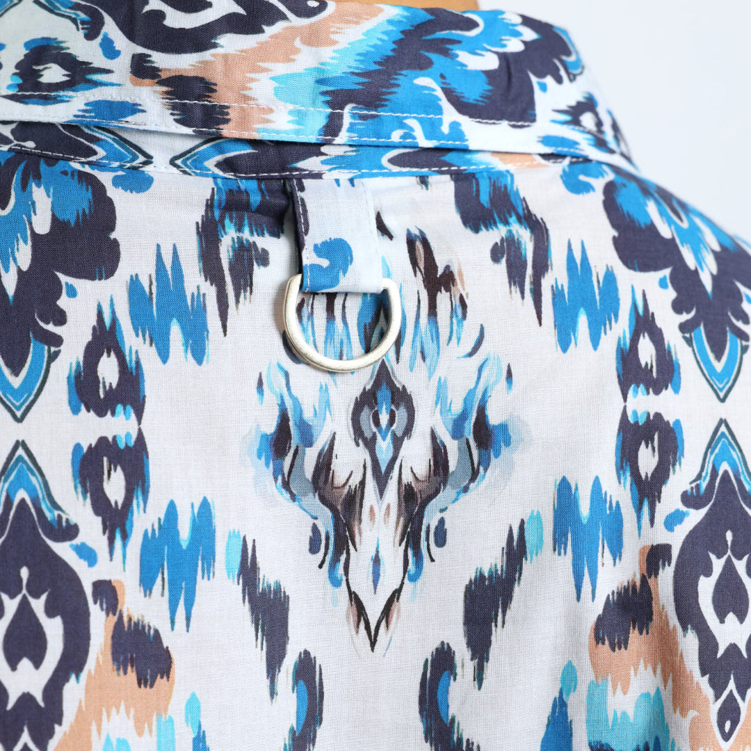 LADIES NAVY/STONE SHIRT