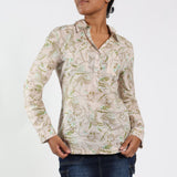 LADIES CIARRA STONE FLORAL SHIRT
