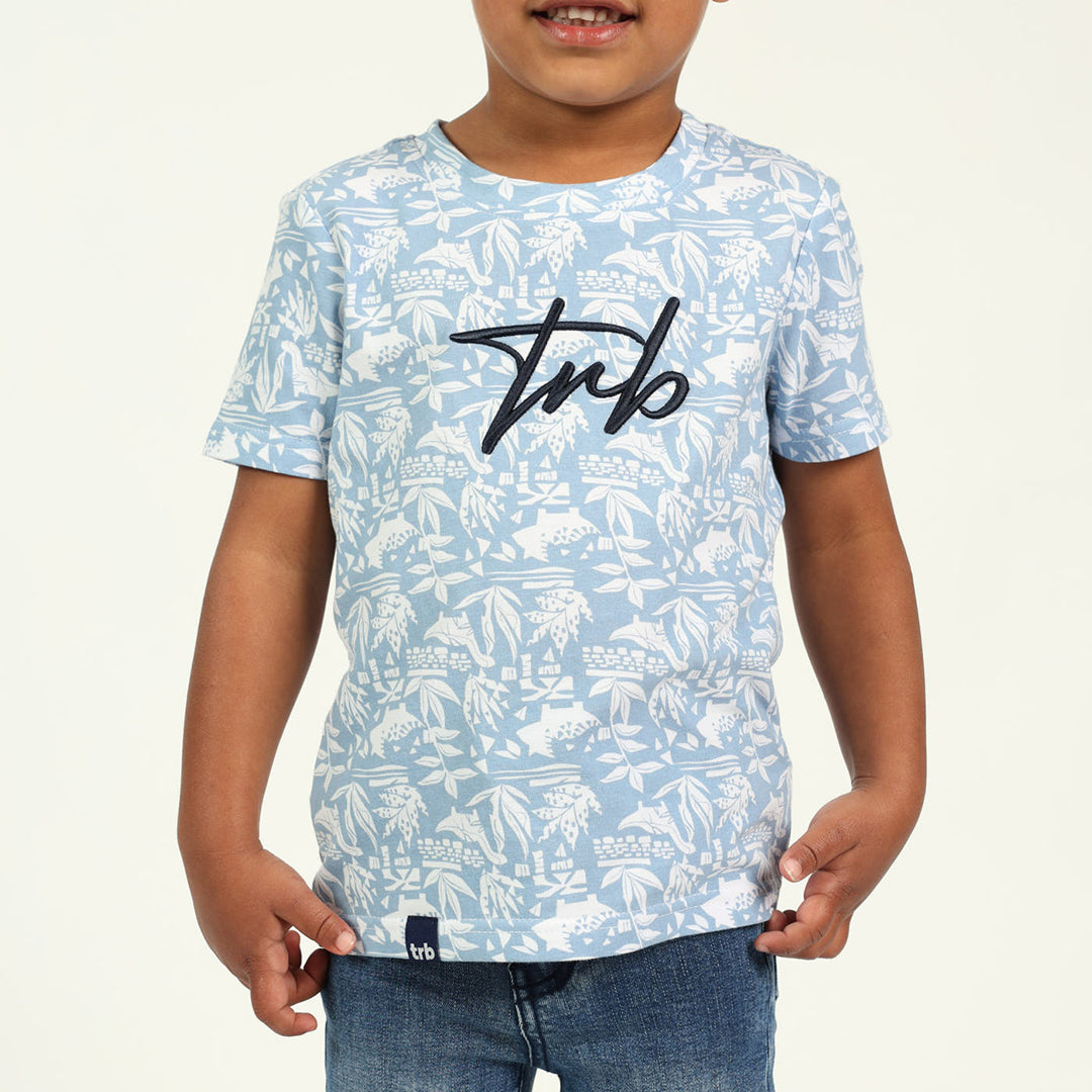 Pre Boys Blue &amp; White 2 Pack Tee