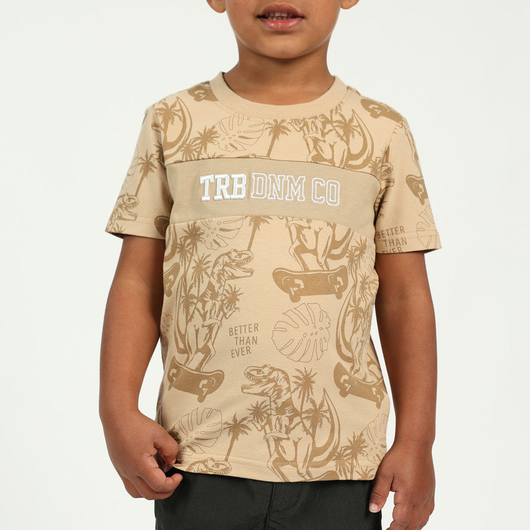Pre Boys White Graphic T-shirt