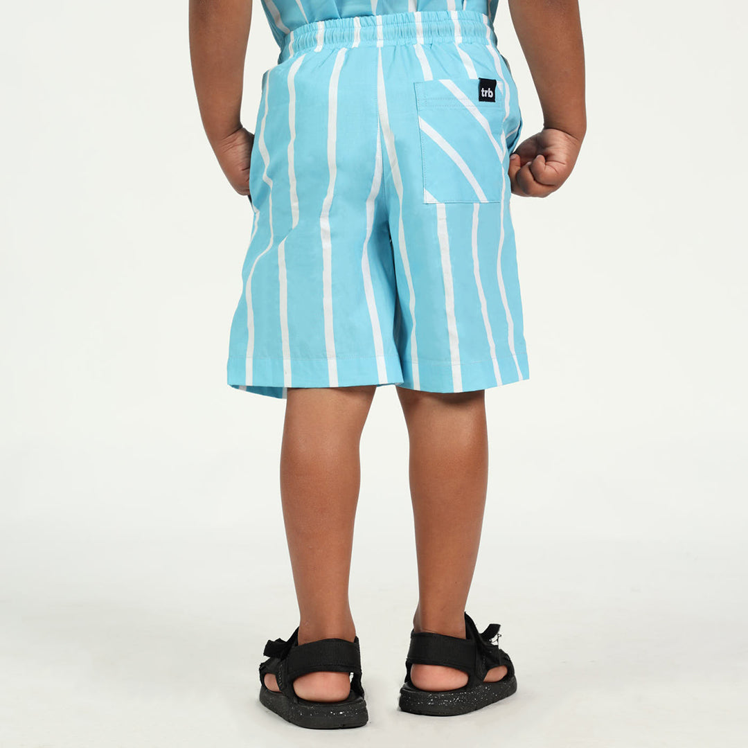 Boys Blue &amp; White Stripe Short
