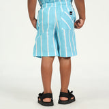 Boys Blue &amp; White Stripe Short