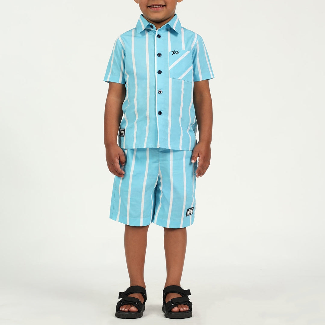 Boys Blue &amp; White Stripe Shirt