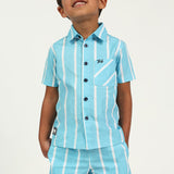 Boys Blue &amp; White Stripe Shirt