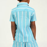 Boys Blue &amp; White Stripe Shirt