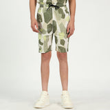 Boys Cream Printed Shorts