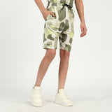 Boys Cream Printed Shorts