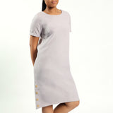 Light Stone Button Dress