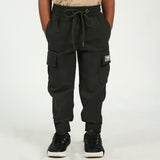 Boys Olive Cargo Jogger