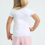 Girls White Graphic Top