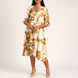 LADIES PRINTED SHIRT DRESS