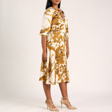 LADIES PRINTED SHIRT DRESS