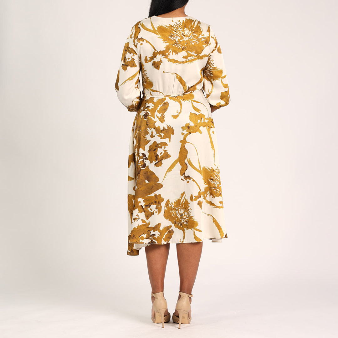 LADIES PRINTED SHIRT DRESS