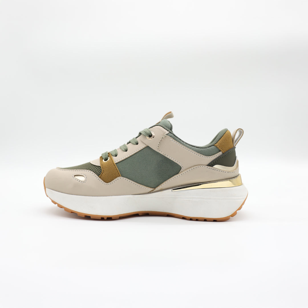 Ciarra Green And Taupe Sneaker
