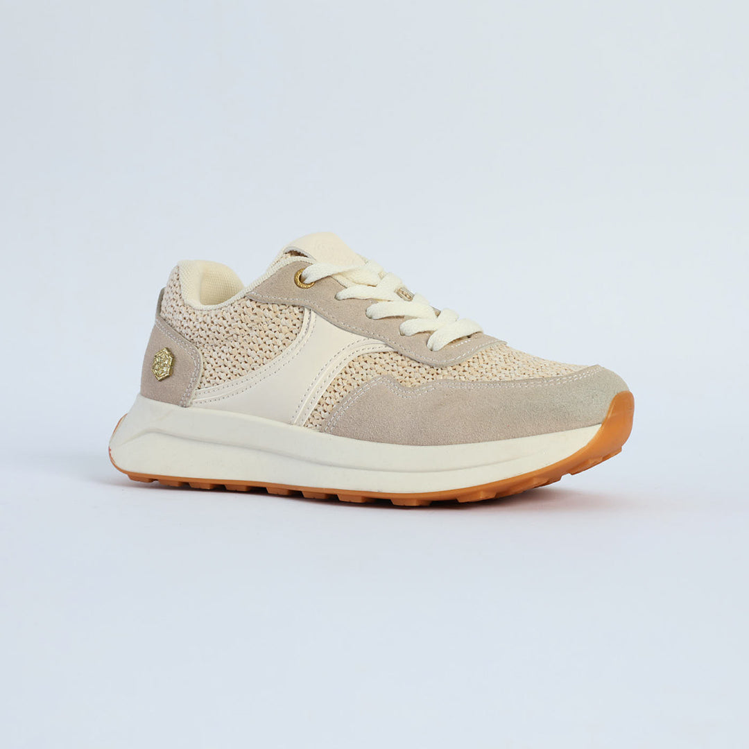 Trainer Sneaker.Straw Upper.