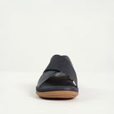 Comfort Push In Sandal.Black Diamante