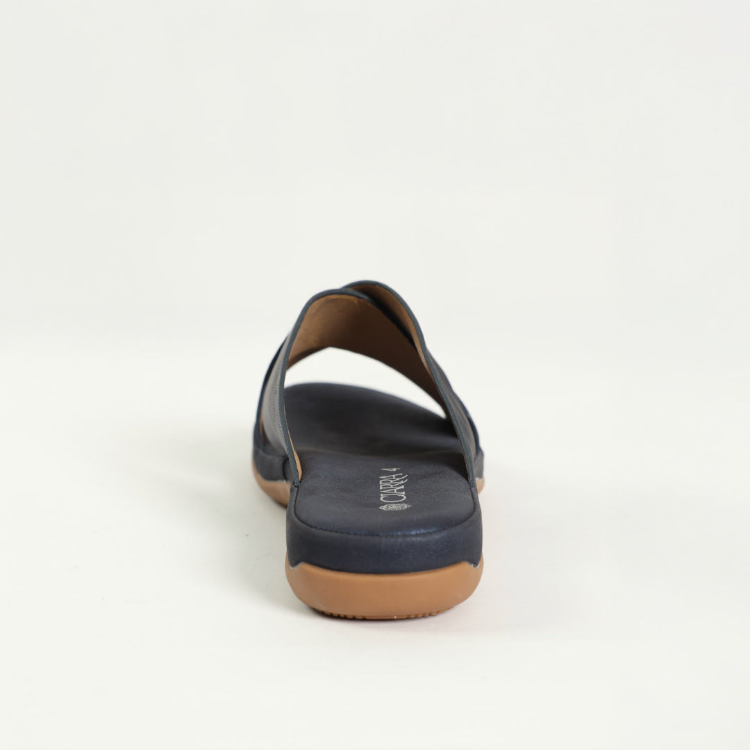 Comfort Push In Sandal.Black Diamante