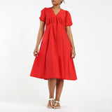 Red Flared Dress