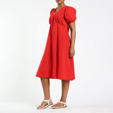 Red Flared Dress