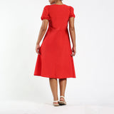Red Flared Dress