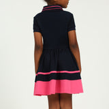 Pre Girls Navy and Pink Tennis Golfer Dress