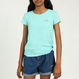 Big Girls Blue T-Shirt with Twist Detail