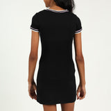 Girls Black Bodycon Dress with Graphic