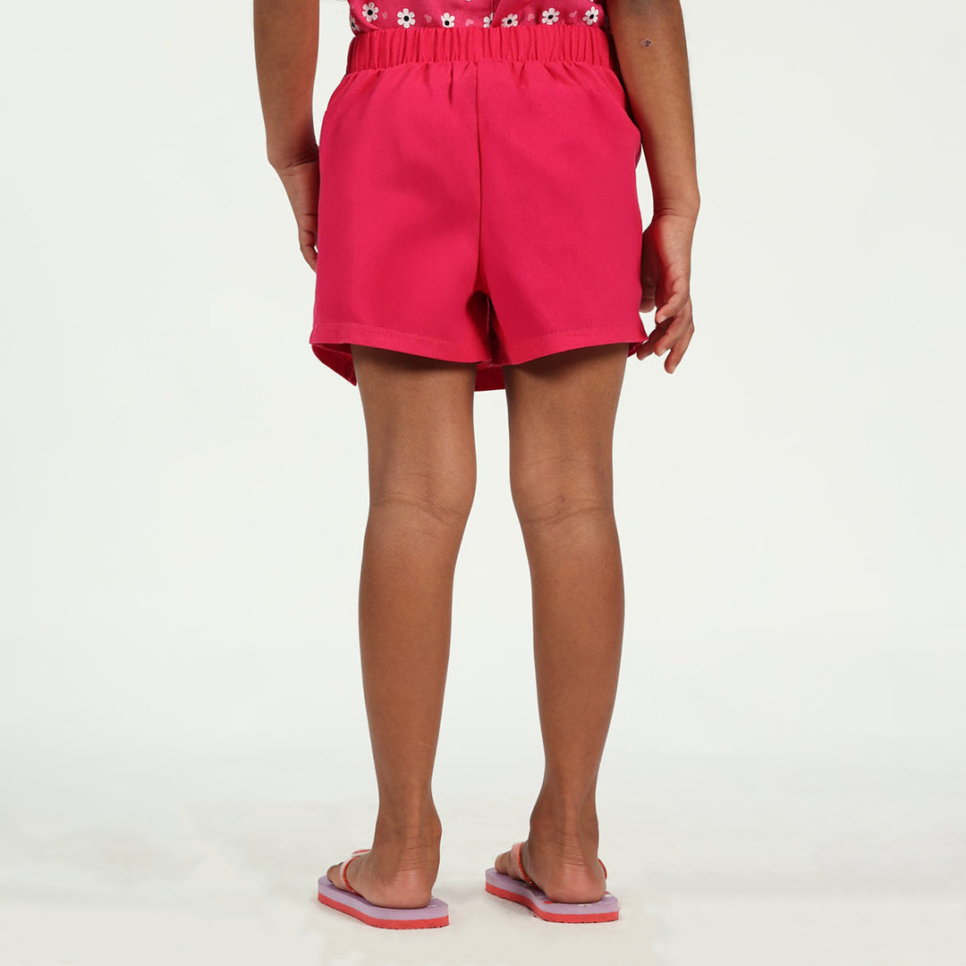 Girls Pink Skort with Tie Up