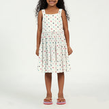 Girls Floral Shirring Dress