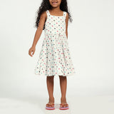 Girls Floral Shirring Dress