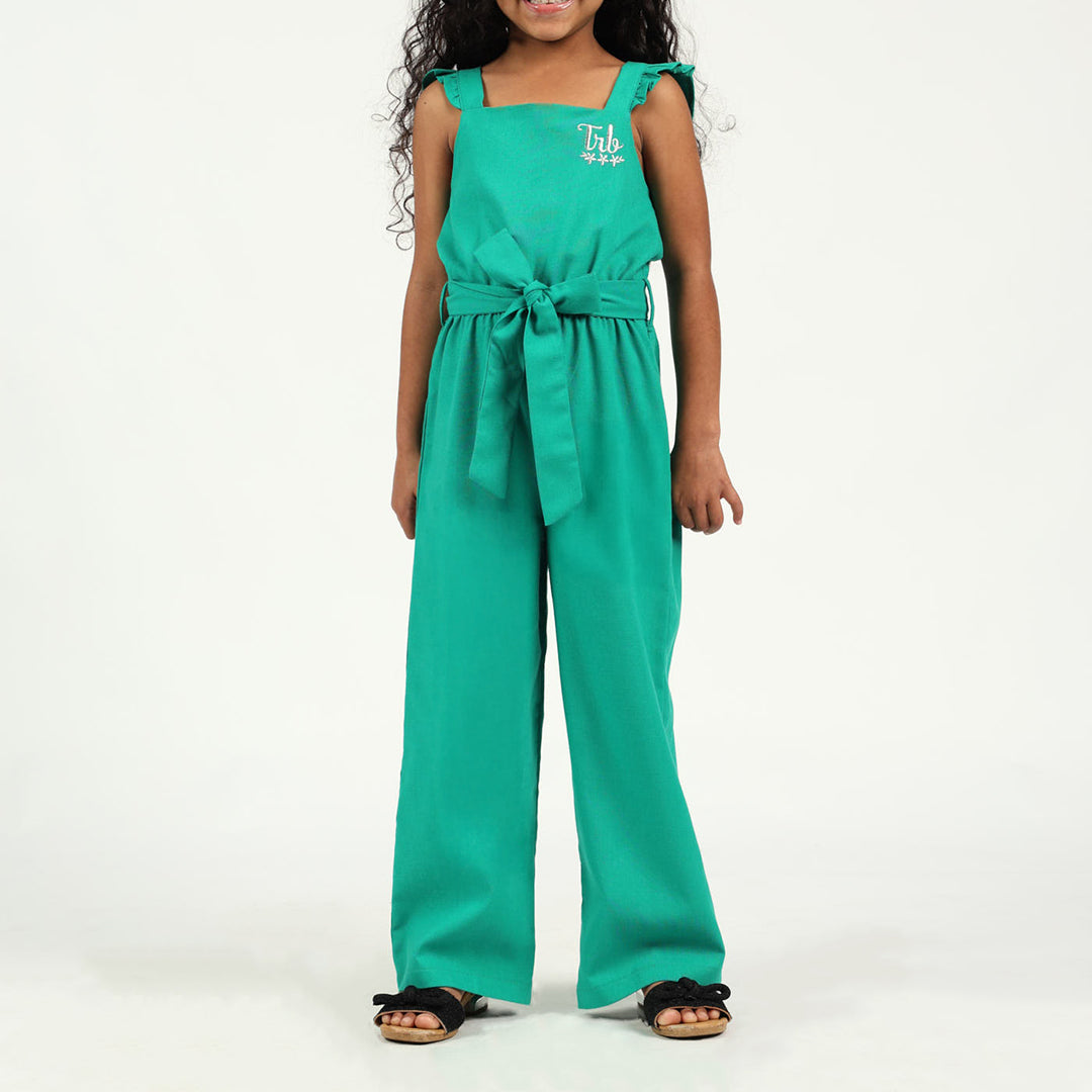 Girls Green Jumpsuit