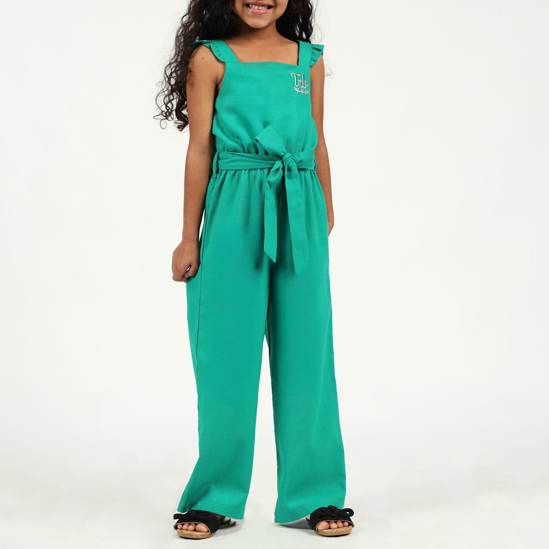 Girls Green Jumpsuit