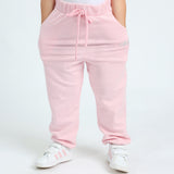 Gilrs Pink Fleece Jogger Cargo Pant