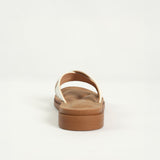 Criss Cross Comfort Sandal.Diamante Trim Detail.