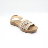 Weave Sandal.Diamante Trim Detail.