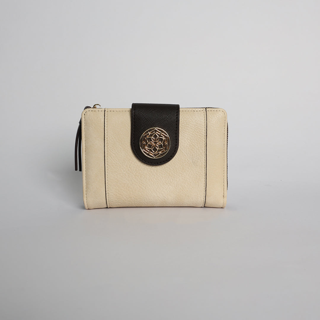 Mid Wallet.Choc Accent.