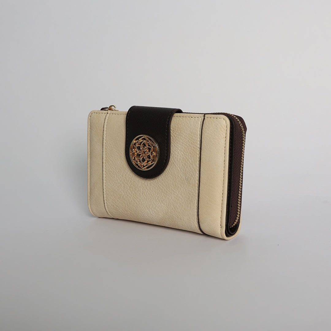 Mid Wallet.Choc Accent.