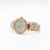 Metal Link Watch.Diamante Dial.