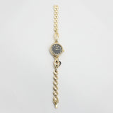 Twirled Strap Watch.Black Dial.