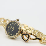 Twirled Strap Watch.Black Dial.