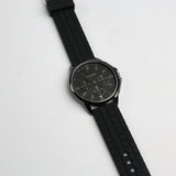Tyre Resin Watch.Silver Frame And Gold Accented Dial.