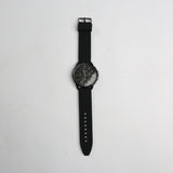 Tyre Resin Watch.Silver Frame And Gold Accented Dial.