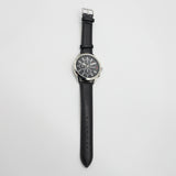 Pu Watch.Silver Frame.Contrast Stitching.
